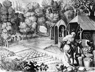 Sint Fiacre in zijn tuin, ca. 1580-1620
